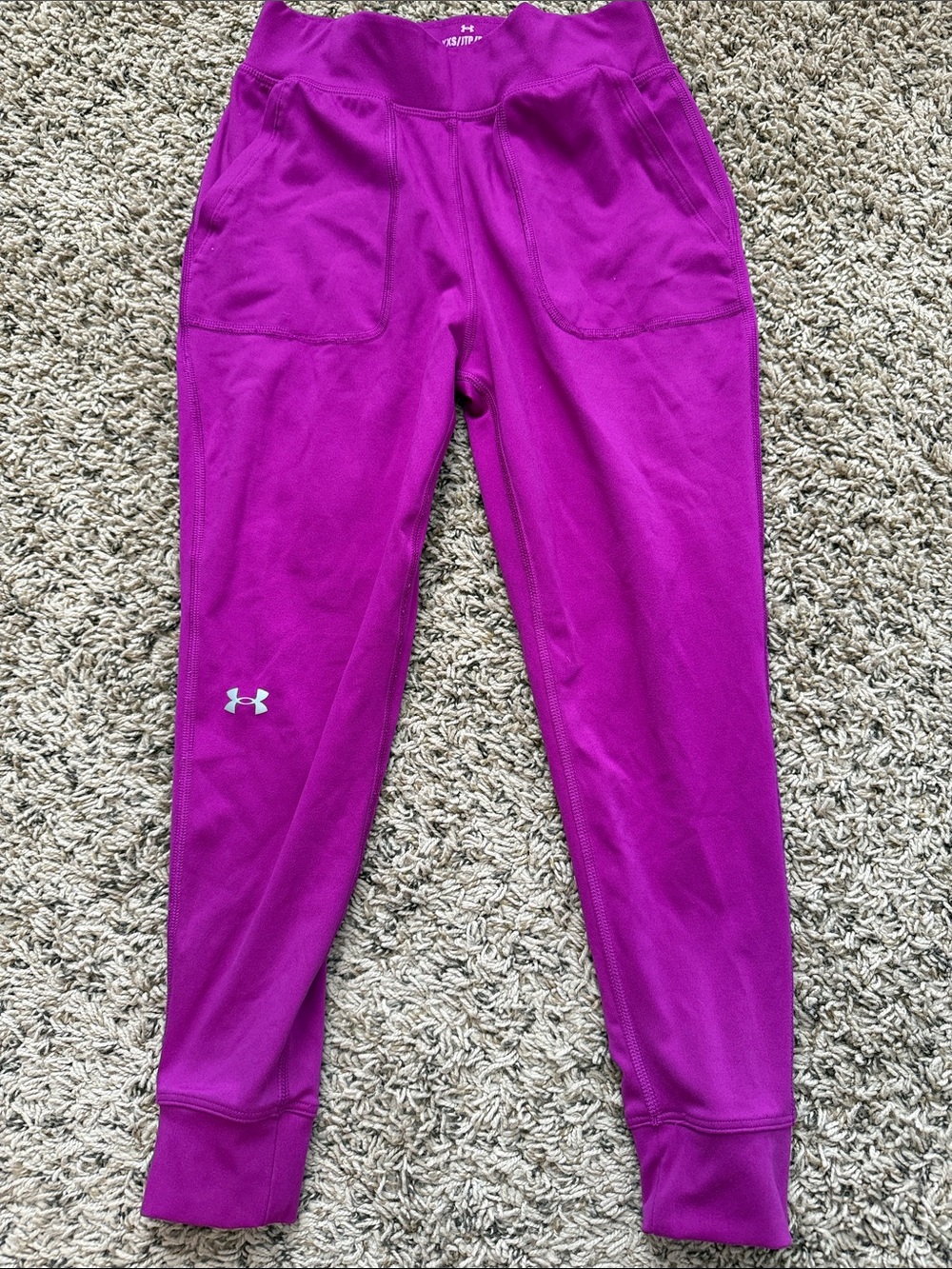 Under Armour Girls' Magenta Fleece Jogger Sweatpants